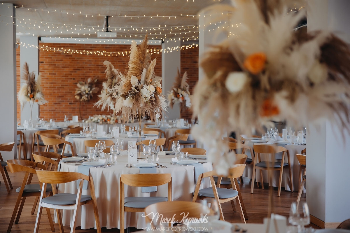 udekorowana sala ślubna w Bukowcu